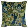 Designers Guild Kudde TAPESTRY FLOWER VINTAGE GREEN VELVET 55x55 CCDG1276 (2-PACK) - Visar kudde baksida