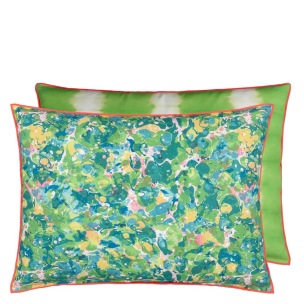 Designers Guild Outdoor Kudde ODISHA PERIDOT 60x45 cm CCDG1255 (2-PACK) Kampanj 25% rabatt på hela köpet över 5000 kr (gäller ej rea och tyger) KOD. GTGYTKXL - 2-pack Kuddar med rabatt