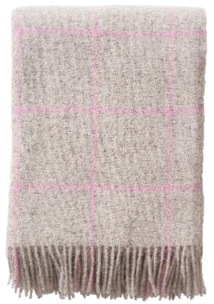 Klippans Yllefabrik VINGA BY BIRGITTA BENGTSSON BJÖRK 130 X 200 CM. 100 % LAMBSWOOL 2008-75 Pink, -76 Blue - VINGA 2008-75 Pink, 1-pack