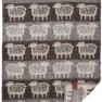 Klippans Yllefabrik SHEEP STRIPE BABY BY BENGT & LOTTA 65 X 90 CM. 50 % RECYCLED WOOL & 50 % ECO LAMBSWOOL 2466-01 Brown/Grey