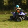 På sladd med fyrhjuling vid sju års ålder/At slide with a qaudbike at the age of seven!