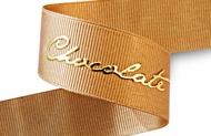 Satinband med guld / silver folie tryck Satinband med guld / silver folie tryck