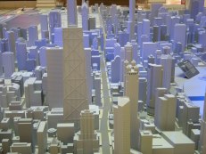Modell över centrala Chicago