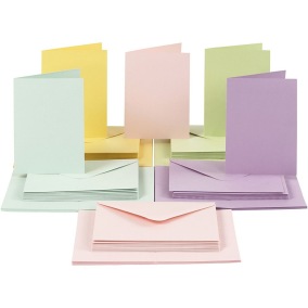 Brevkort set - Pastell Färger 50 set