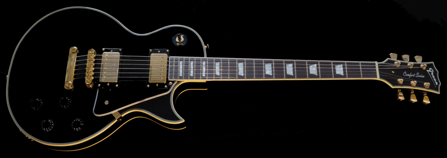 Double Humbucker, Black Pickguard, Crown inlays