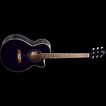 Oscar Schmidt Western Thin body Flame - Oscar Schmidt Western Black
