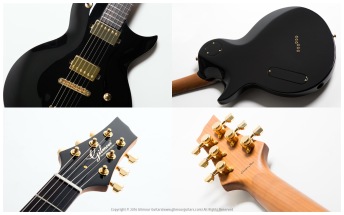 Gilmour Shark Blacktip - Förskott, rostfriaband,Swamp Ash body, cream dots