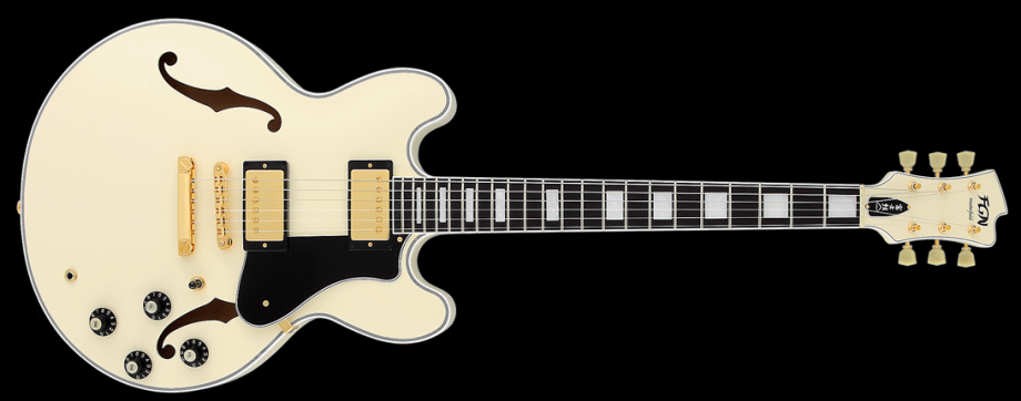 Antique White with Gold Chrome and Ebony fingerboard