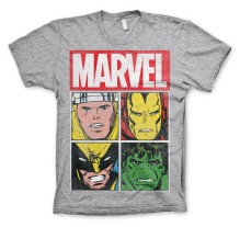 Marvel: Distressed Characters T-Shirt (H.Grey)