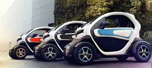 Renault Twizy i olika kombinationer Renault Twizy i olika kombinationer