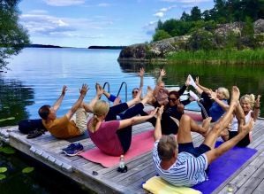 Ett härligt pass på bryggan i båthamnen