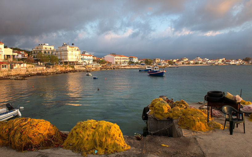 The small fishing village Ireon became our base for the week. Here a view from the harbor toward Sunrise Hotel
