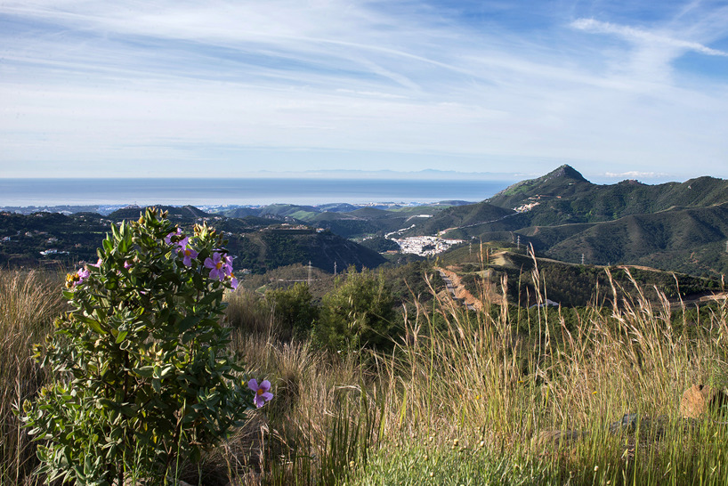 View from the road up to Ronda down towards the coast. In the horizon the Atlas Mountains in North Africa is visible