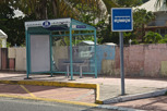 Bus stop at Marigot, Saint Martin