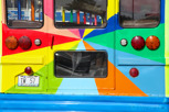 Colorful bus at Willemstad, Curacao