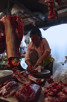 Meat market at Siem Reap