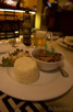 Cambodian dish and beer at the FCC Foreign Correspondents Club, Phnom Penh