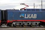The LKAB train transporting iron from the mine in Kiruna, Norrland