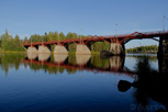 The oldest bridge built in wood - Lejonströmsbron, Skellefteå