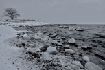 Cold and icy beach outside Visby, Gotland