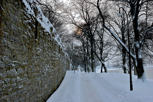 The City Walls of Visby during winter, Gotland