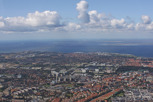 Malmö and the Öresund bridge from above
