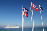Cruiseship anchored in Öresund, Helsingborg