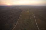 Hot air balloon over Serengeti National Park