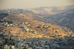 Jerusalem hills and the barricades at the West Bank