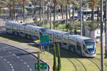 Modern tram at Jerusalem