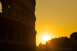 Coliseum at sunset, Rome