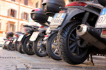 Parked vespas, Rome