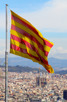 The Catalonian flag and la Sagrada Familia, Barcelona