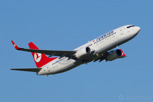 Turkish Airlines, the national airline of Turkey with a Boeing 737-800 