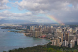 Honolulu and Waikki Beach as seen from Diamond Head, Hawaii