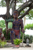 The native pineapple man scultpure, Moorea