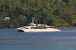The AIr Tahiti catamaran services to the airport at Bora Bora