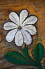 The national flower Tiare in wood, Papeete