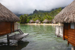 Overwater bungalows at Moorea Pearl Resort, Moorea