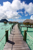Overwater bungalows at Bora Bora Pearl Resort