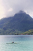 A local va'a canoer, Bora Bora