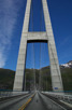 Modern bridge linking the complicated road system over the fjords, Hardanger