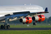 Astrid Viking reverses after landing on rwy 04L at Copenhagen/Kastrup - Airbus A340-300