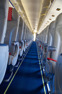 The long cabin of a McDonnell Douglas MD80