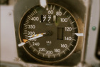 The old style airspeed indicator of the MD80