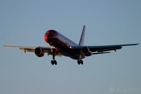 The beautiful red Boeing 757-200 of Air Greenland
