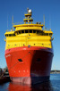 Offshore supply ship docked in Stavanger harbor