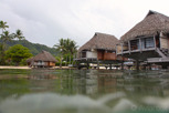 Overwater bungalows at Moorea Pearl Resort, Moorea