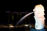 Merlion Park with the Marina Bay Sands Hotel in the background