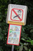 A lot of prohibition signs all over Singapore. This one is found at the Bukit Timah Nature Reserve